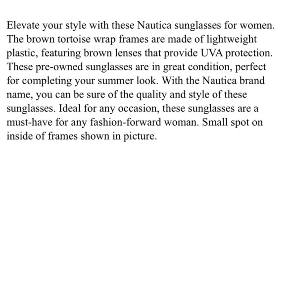 Nautical Rectangle Brown Tortoise Sunglasses Womens Lightweight With Hard Case - Picture 7 of 7